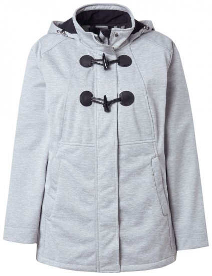 Ulla Popken 846744 Μπουφάν softshell Γκρι μελανζέ - Μπουφάν - Γυναικεία μπουφάν μεγάλα μεγέθη