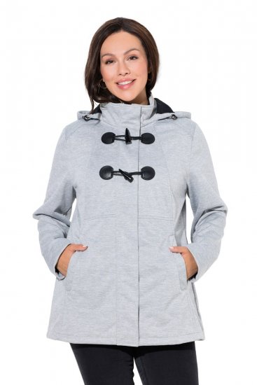 Ulla Popken 846744 Μπουφάν softshell Γκρι μελανζέ - Μπουφάν - Γυναικεία μπουφάν μεγάλα μεγέθη