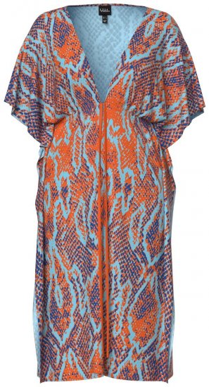 Ulla Popken 846826 Φόρεμα με animal print Πορτοκαλί - Καφτάνια - 