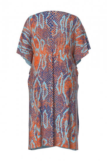 Ulla Popken 846826 Φόρεμα με animal print Πορτοκαλί - Καφτάνια - 