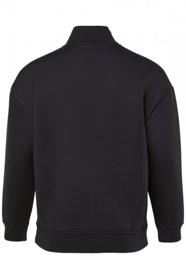 STHUGE 847083 Μπουφάν varsity από ύφασμα scuba Μαύρο - Μπουφάν - Aνδρικά μπουφαν μεγάλα μεγέθη