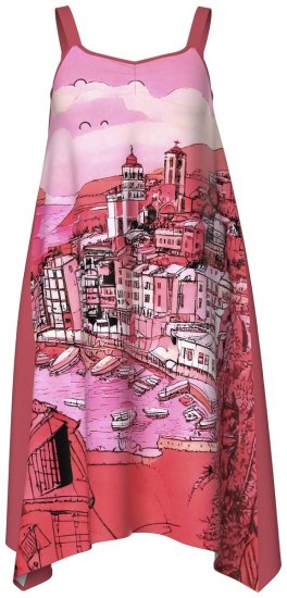 Ulla Popken 847481 Εμπριμέ φόρεμα Κόκκινο - Μίνι φορέματα - Μίνι Φορέματα σε Μεγάλα Μεγέθη