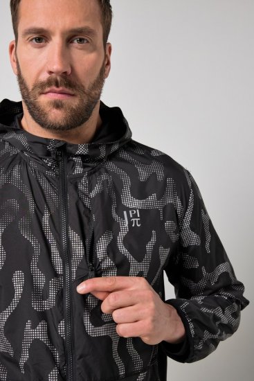 Jay-Pi 847852 Υπερελαφρύ μπουφάν outdoor με ανακλαστικό τύπωμα Μαύρο - Μπουφάν - Aνδρικά μπουφαν μεγάλα μεγέθη