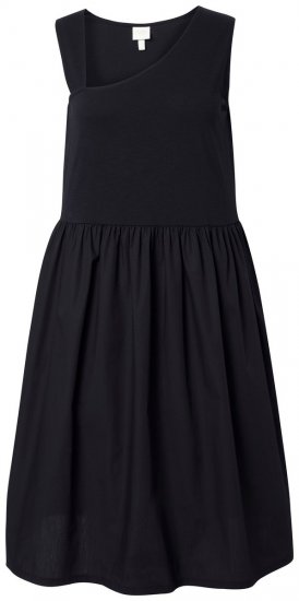 Ulla Popken 848305 Αμάνικο μίντι φόρεμα με V λαιμόκοψη Μαύρο - Μίντι φορέματα - Γυναικεία Midi Φορέματα σε Μεγάλα Μεγέθη