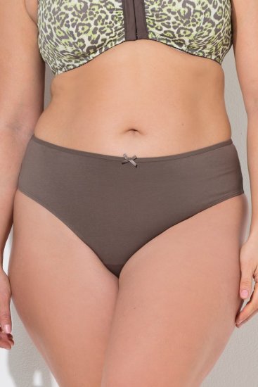 Ulla Popken 848826 Στρινγκ με animal print 3 τεμ. Taupe - Κυλοτάκια - 