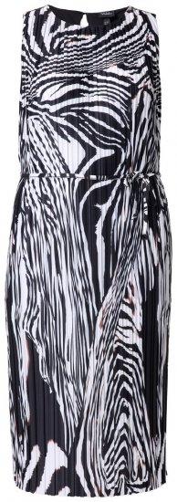 Ulla Popken 848948 Φόρεμα με animal print Μαύρο - Καλοκαιρινά φορέματα - Γυναικεία Καλοκαιρινά Φορέματα Plus Size