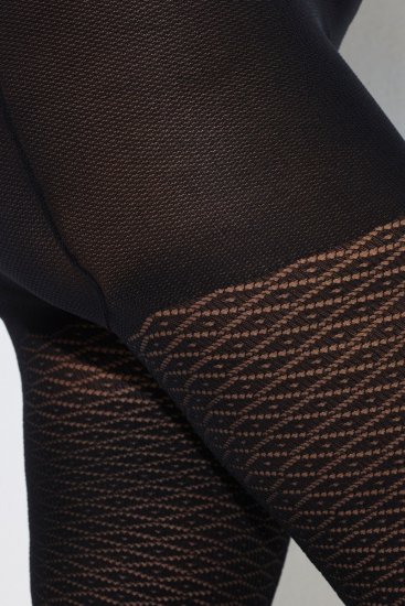 Ulla Popken 849050 Καρό καλσόν Μαύρο - Καλσόν & κάλτσες - 