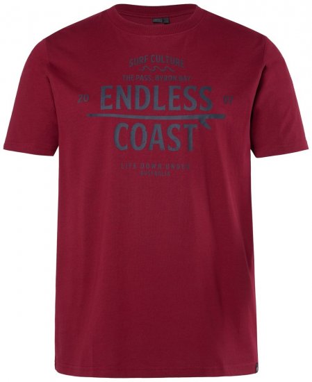 Men+ 448 Μπλουζάκι Endless Coast Χάλκινο καφέ - Μακό μπλουζάκια - Aνδρικά μπλουζεσ μεγάλα μεγέθη