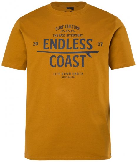 Men+ 448 Μπλουζάκι Endless Coast Ανοιχτό φουντουκί - Μακό μπλουζάκια - Aνδρικά μπλουζεσ μεγάλα μεγέθη