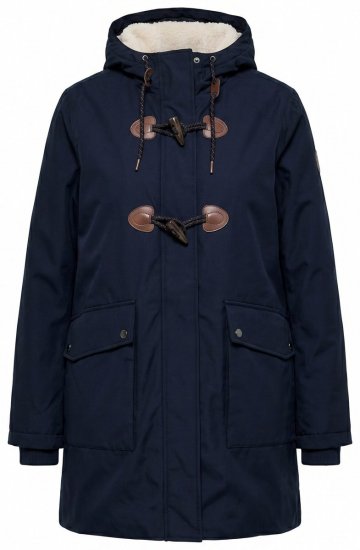 Ulla Popken 849619 Αδιάβροχο μπουφάν HYPRAR με επένδυση teddy Σκούρο μπλε - Μπουφάν - Γυναικεία μπουφάν μεγάλα μεγέθη