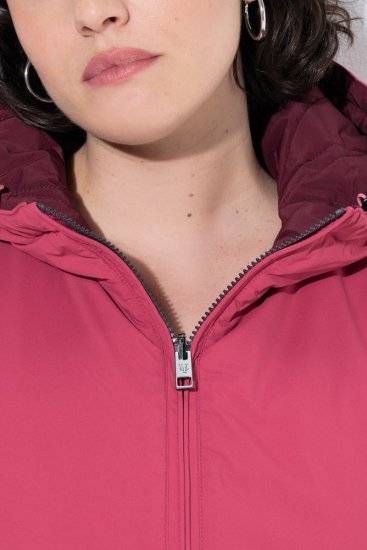 Ulla Popken 850361 Διπλής όψης τεχνικό μπουφάν HYPRAR Ανοιχτό ροζ - Μπουφάν - Γυναικεία μπουφάν μεγάλα μεγέθη
