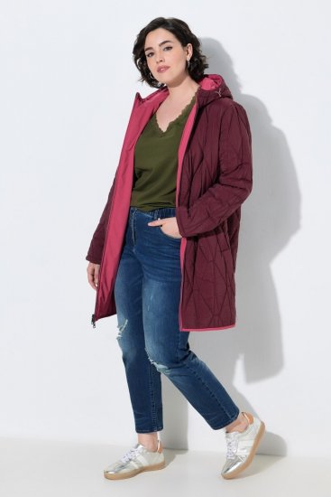 Ulla Popken 850361 Διπλής όψης τεχνικό μπουφάν HYPRAR Ανοιχτό ροζ - Μπουφάν - Γυναικεία μπουφάν μεγάλα μεγέθη