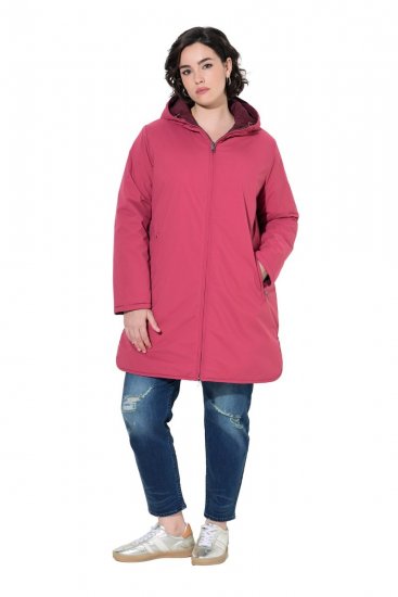 Ulla Popken 850361 Διπλής όψης τεχνικό μπουφάν HYPRAR Ανοιχτό ροζ - Μπουφάν - Γυναικεία μπουφάν μεγάλα μεγέθη