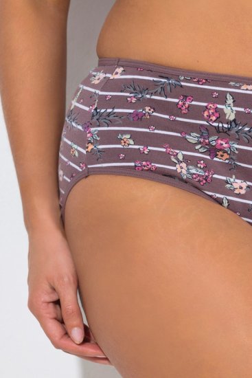 Ulla Popken 850538 Φλοράλ κυλοτάκια από οργανικό βαμβάκι 2 τεμ. Καφέ - Κυλοτάκια - 
