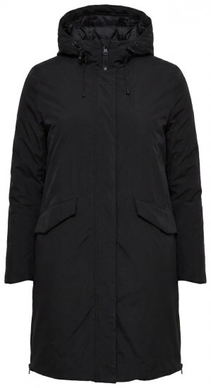 Ulla Popken 850806 Τεχνικό παλτό Μαύρο - Παλτό - Γυναικεία Παλτό σε Μεγάλα Μεγέθη