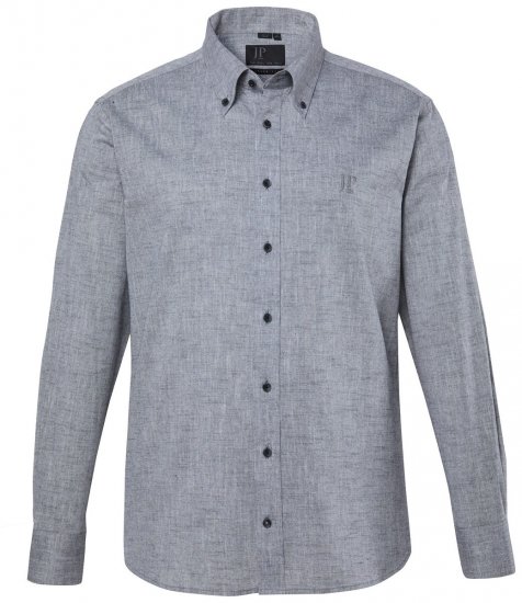 JP1880 850931 Πουκάμισο chambray με μακριά μανίκια Μαύρο TALL - TALL Πουκάμισα - Πουκάμισα TALL για Ψηλούς Άνδρες