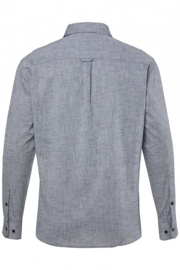 JP1880 850931 Πουκάμισο chambray με μακριά μανίκια Μαύρο TALL - TALL Πουκάμισα - Πουκάμισα TALL για Ψηλούς Άνδρες
