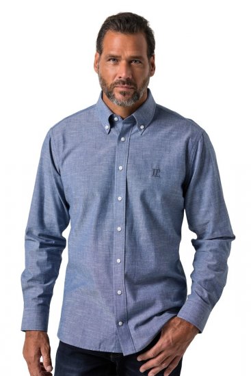 JP1880 850931 Πουκάμισο chambray με μακριά μανίκια Μπλε ντένιμ TALL - TALL Πουκάμισα - Πουκάμισα TALL για Ψηλούς Άνδρες