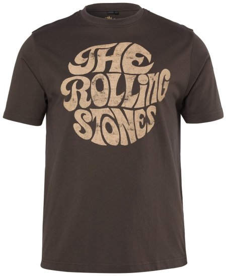 JP1880 851001 Rolling Stones Retro Logo Μπλουζάκι Φουντουκί TALL - TALL Πόλο μπλουζάκια - T-Shirt για Ψηλούς Άνδρες