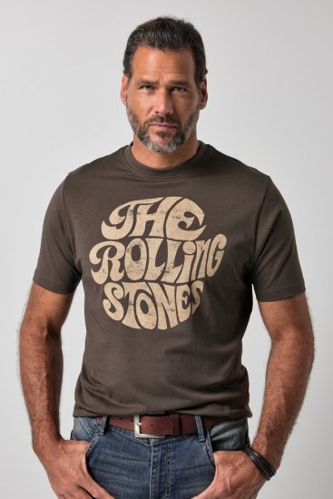 JP1880 851001 Rolling Stones Retro Logo Μπλουζάκι Φουντουκί TALL - TALL Πόλο μπλουζάκια - T-Shirt για Ψηλούς Άνδρες