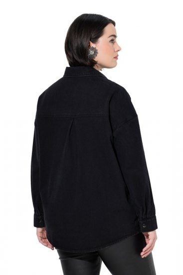 Ulla Popken 851036 Τζιν μπουφάν Ανθρακί - Μπουφάν - Γυναικεία μπουφάν μεγάλα μεγέθη
