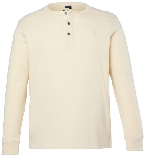 JP1880 851075 Μπλουζάκι henley με μακριά μανίκια Γκρι της άμμου TALL - TALL Πόλο μπλουζάκια - T-Shirt για Ψηλούς Άνδρες
