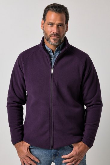 JP1880 851362 Μπουφάν fleece με όρθιο γιακά Σκούρο μωβ TALL - TALL Μπουφάν - Μπουφάν TALL για Ψηλούς Άνδρες