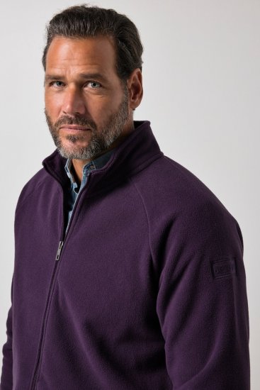 JP1880 851362 Μπουφάν fleece με όρθιο γιακά Σκούρο μωβ TALL - TALL Μπουφάν - Μπουφάν TALL για Ψηλούς Άνδρες