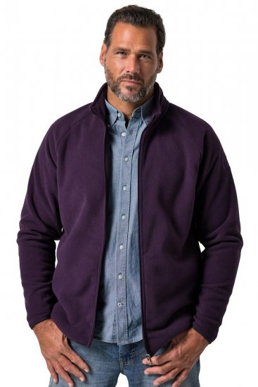 JP1880 851362 Μπουφάν fleece με όρθιο γιακά Σκούρο μωβ TALL - TALL Μπουφάν - Μπουφάν TALL για Ψηλούς Άνδρες