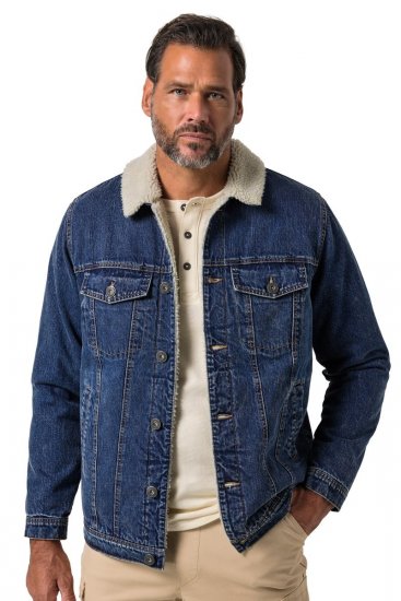 JP1880 851363 Τζιν μπουφάν με επένδυση teddy Μπλε ντένιμ TALL - TALL Μπουφάν - Μπουφάν TALL για Ψηλούς Άνδρες
