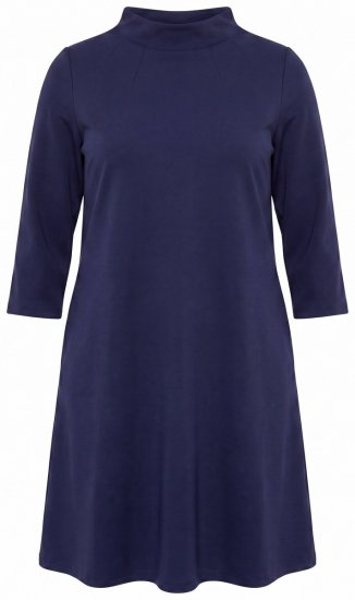 Ulla Popken 851664 Ζέρσεϊ φόρεμα σε γραμμή Α με τσέπες Σκούρο μπλε - Φορέματα - Φορέματα για όλα τα μεγέθη