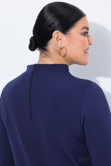 Ulla Popken 851664 Ζέρσεϊ φόρεμα σε γραμμή Α με τσέπες Σκούρο μπλε - Φορέματα - Φορέματα για όλα τα μεγέθη