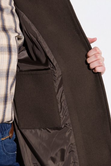 Ulla Popken 851803 Παλτό duffle Σκούρο καφέ - Παλτό - Γυναικεία Παλτό σε Μεγάλα Μεγέθη