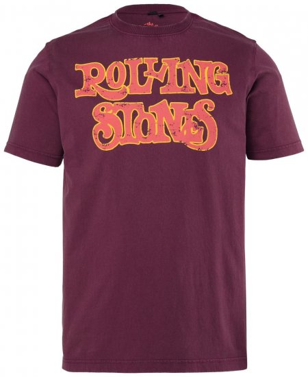 JP1880 851910 Rolling Stones Vintage Logo Μπλουζάκι Μελιτζανί - Μπλουζάκια συγκροτημάτων - Μπλουζάκια Band T-shirts