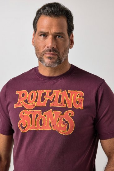 JP1880 851910 Rolling Stones Vintage Logo Μπλουζάκι Μελιτζανί - Μπλουζάκια συγκροτημάτων - Μπλουζάκια Band T-shirts