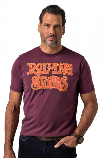 JP1880 851910 Rolling Stones Vintage Logo Μπλουζάκι Μελιτζανί - Μπλουζάκια συγκροτημάτων - Μπλουζάκια Band T-shirts