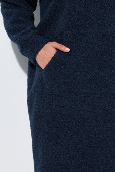 Ulla Popken 853353 Φόρεμα για το σπίτι με κουκούλα Σκούρο μπλε - Πιτζάμες - 