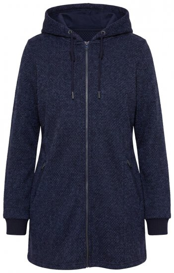 Ulla Popken 853577 Μπουφάν fleece Σκούρο μπλε - Μπουφάν - Γυναικεία μπουφάν μεγάλα μεγέθη