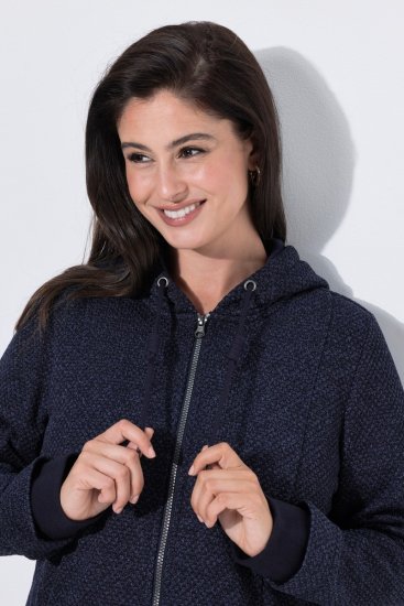 Ulla Popken 853577 Μπουφάν fleece Σκούρο μπλε - Μπουφάν - Γυναικεία μπουφάν μεγάλα μεγέθη