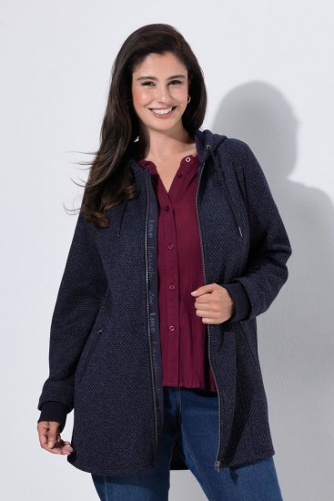 Ulla Popken 853577 Μπουφάν fleece Σκούρο μπλε - Μπουφάν - Γυναικεία μπουφάν μεγάλα μεγέθη