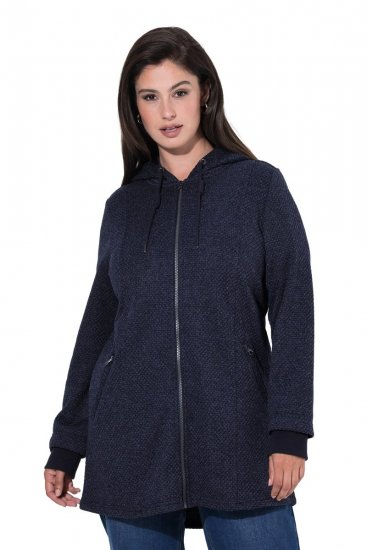 Ulla Popken 853577 Μπουφάν fleece Σκούρο μπλε - Μπουφάν - Γυναικεία μπουφάν μεγάλα μεγέθη