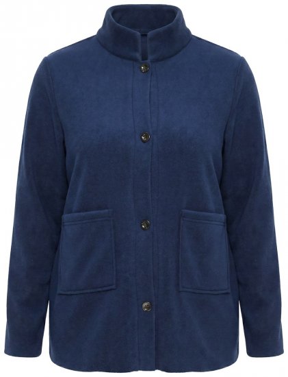 Ulla Popken 854200 Μπουφάν fleece Σκούρο μπλε - Μπουφάν - Γυναικεία μπουφάν μεγάλα μεγέθη