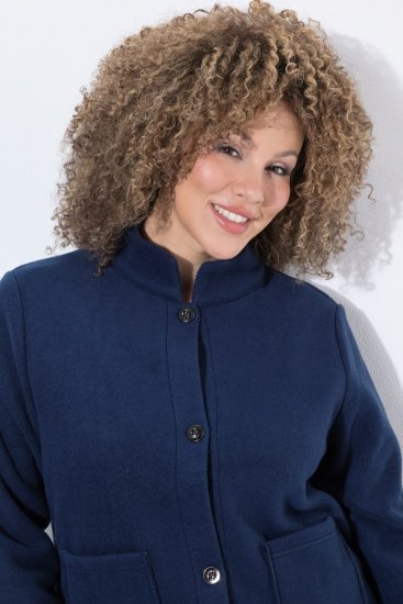 Ulla Popken 854200 Μπουφάν fleece Σκούρο μπλε - Μπουφάν - Γυναικεία μπουφάν μεγάλα μεγέθη