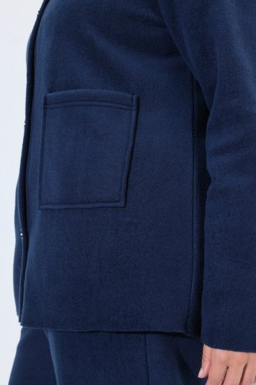 Ulla Popken 854200 Μπουφάν fleece Σκούρο μπλε - Μπουφάν - Γυναικεία μπουφάν μεγάλα μεγέθη