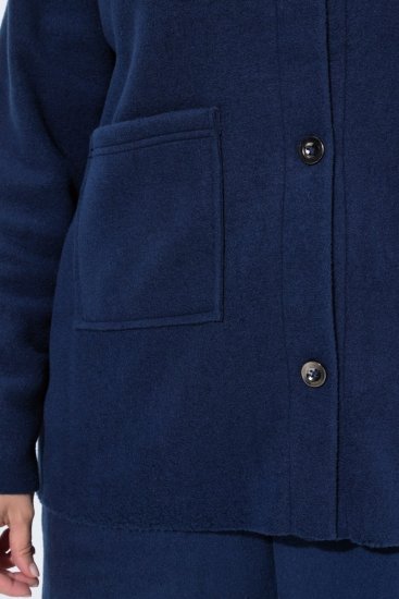 Ulla Popken 854200 Μπουφάν fleece Σκούρο μπλε - Μπουφάν - Γυναικεία μπουφάν μεγάλα μεγέθη