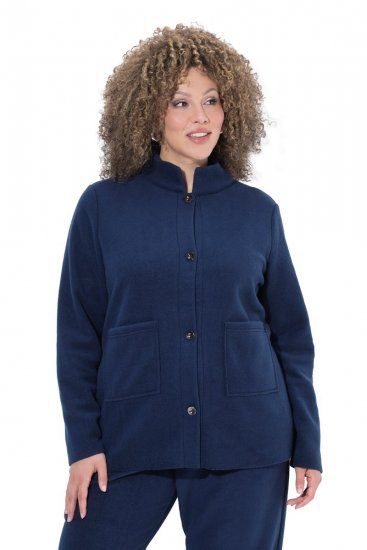 Ulla Popken 854200 Μπουφάν fleece Σκούρο μπλε - Μπουφάν - Γυναικεία μπουφάν μεγάλα μεγέθη