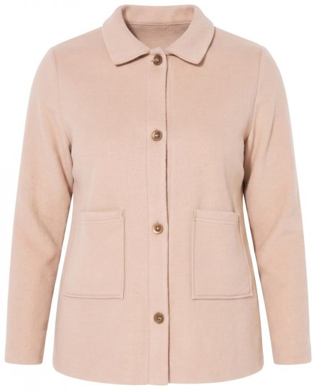 Ulla Popken 854200 Μπουφάν fleece Ανοιχτό καφέ - Μπουφάν - Γυναικεία μπουφάν μεγάλα μεγέθη