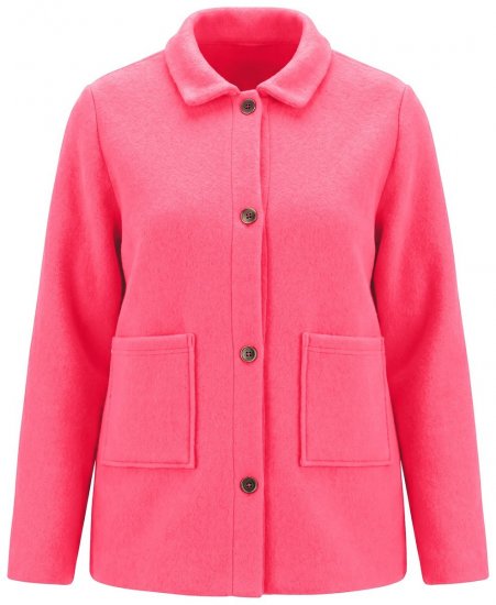 Ulla Popken 854200 Μπουφάν fleece Ροζ - Μπουφάν - Γυναικεία μπουφάν μεγάλα μεγέθη