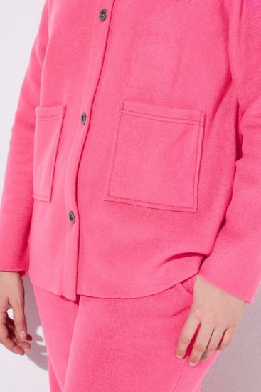 Ulla Popken 854200 Μπουφάν fleece Ροζ - Μπουφάν - Γυναικεία μπουφάν μεγάλα μεγέθη