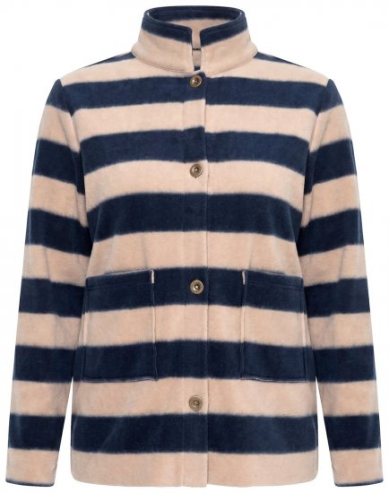 Ulla Popken 854366 Μπουφάν fleece Ανοιχτό καφέ - Μπουφάν - Γυναικεία μπουφάν μεγάλα μεγέθη